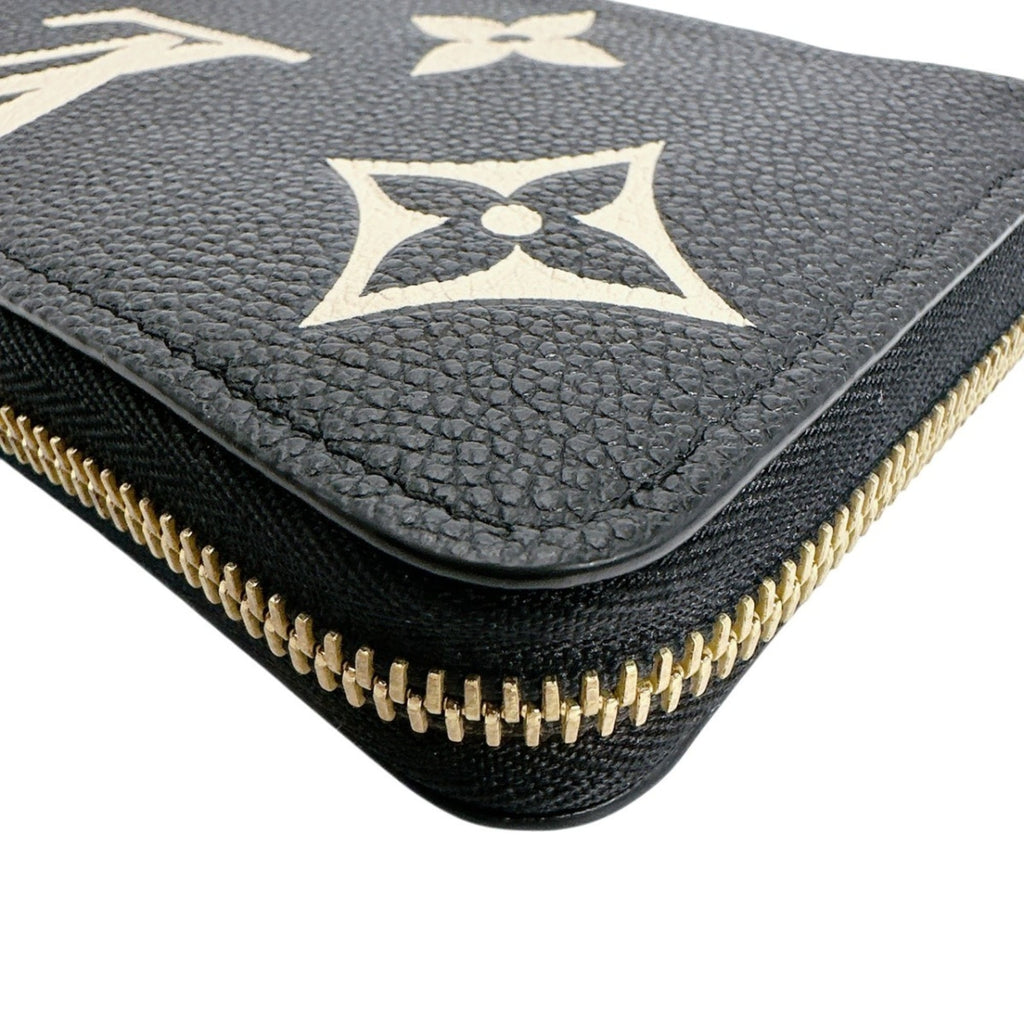 Louis Vuitton Beige Black Monogram Empreinte Long Wallet