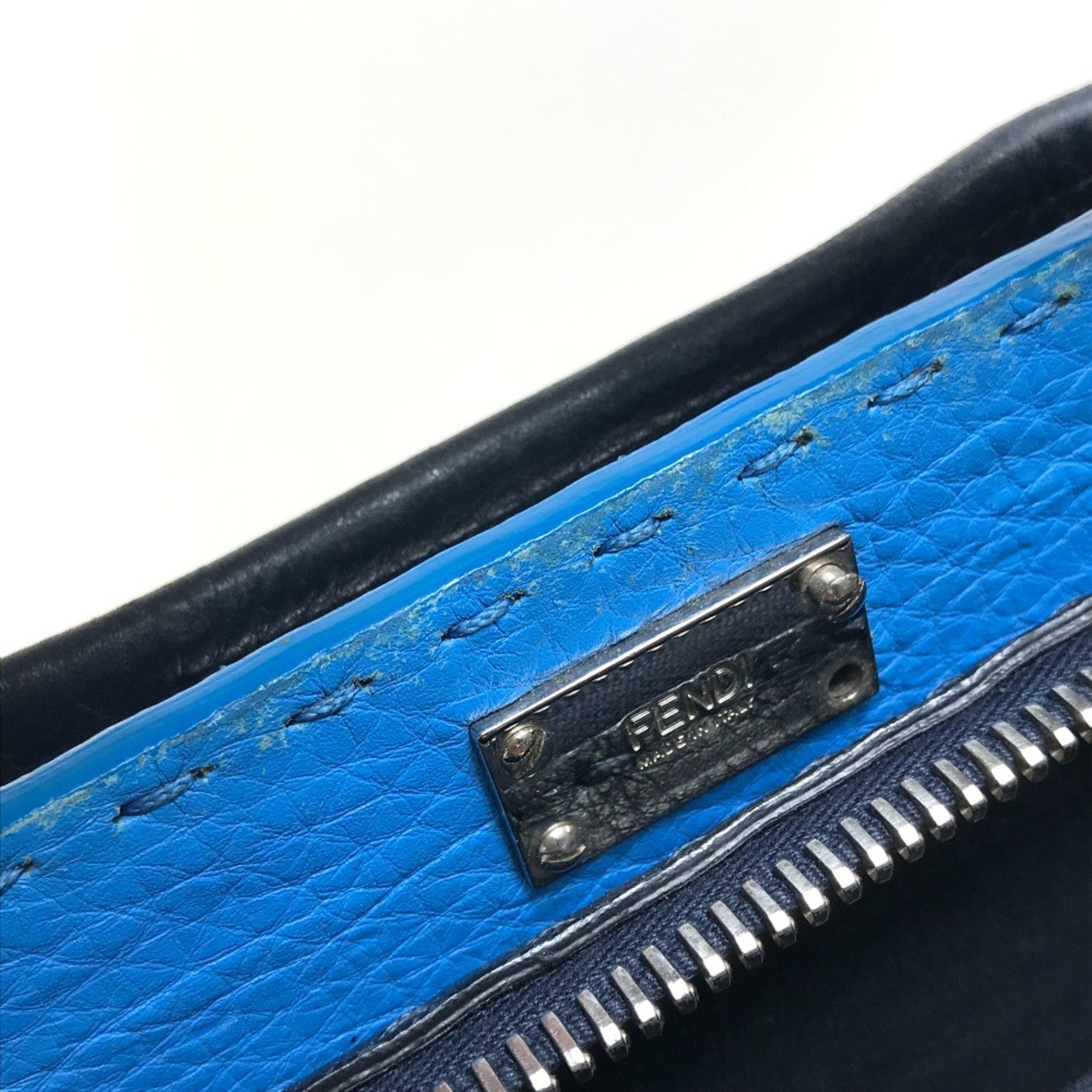 Fendi Navy Leather Briefcase
