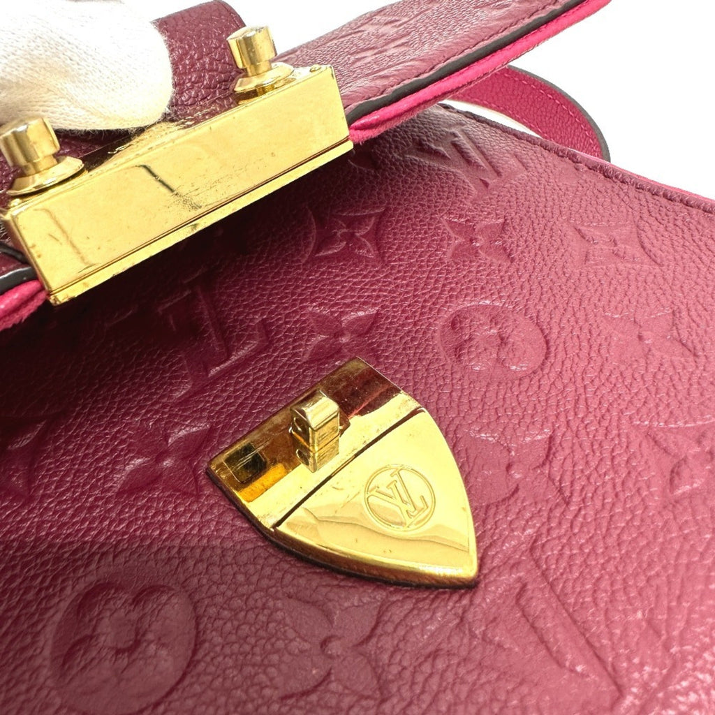Louis Vuitton Red Color Monogram Empreinte Pochette Shoulder Bag