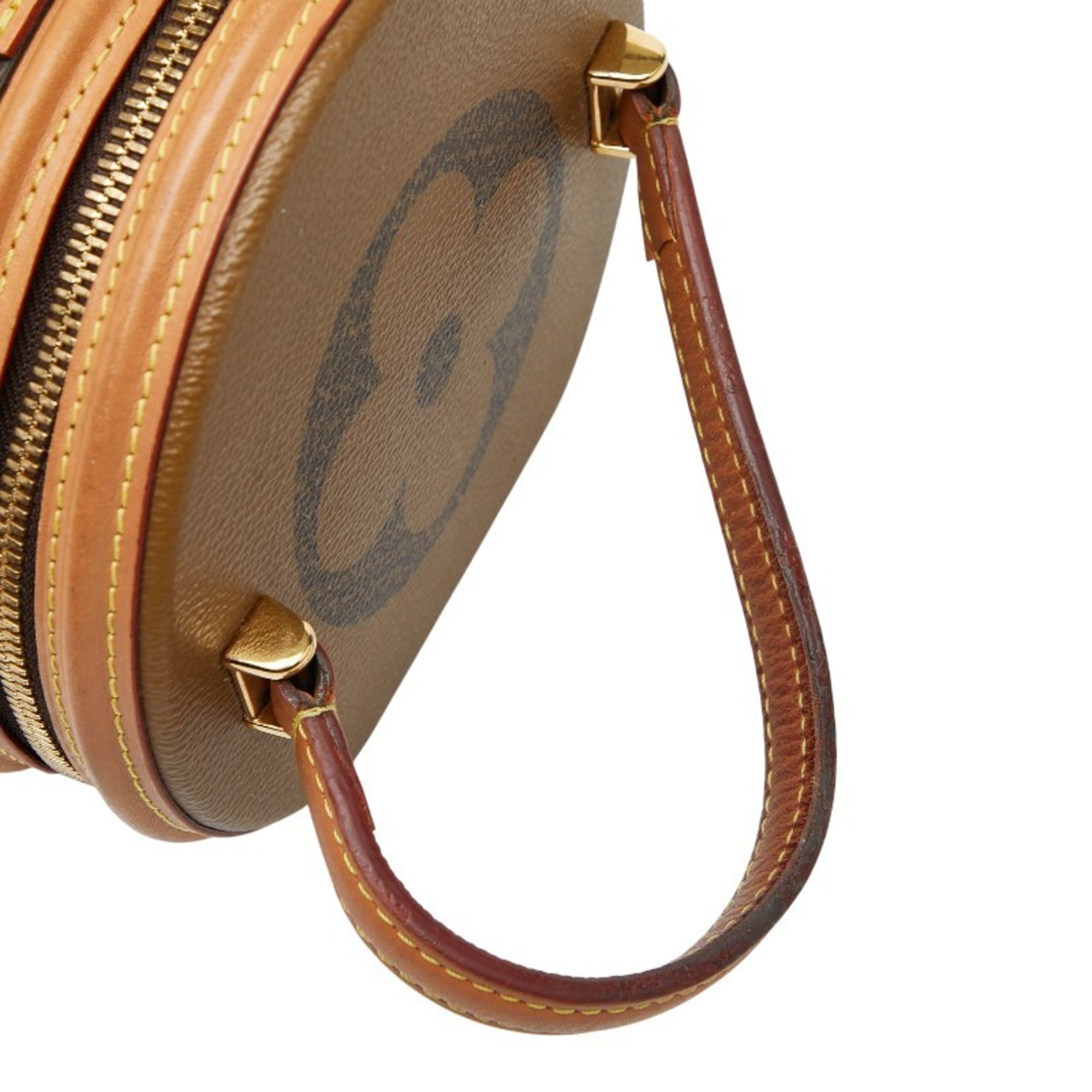 Louis Vuitton Brown Pvc Leather Shoulder Bag Vanity Bag