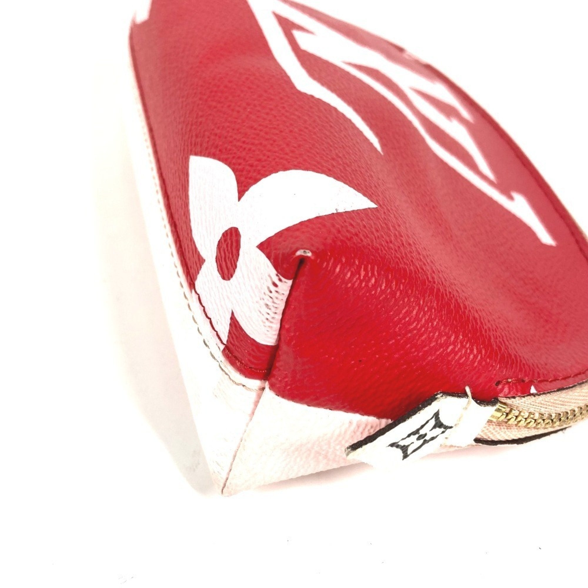 Louis Vuitton Pink Red Color Monogram Pouch