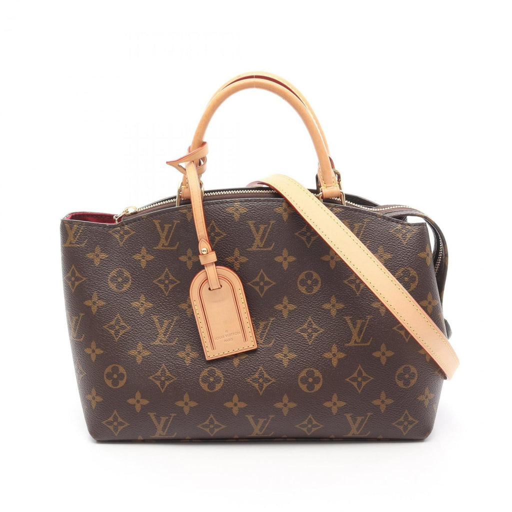 Louis Vuitton Brown Coated Canvas Leather Handbag