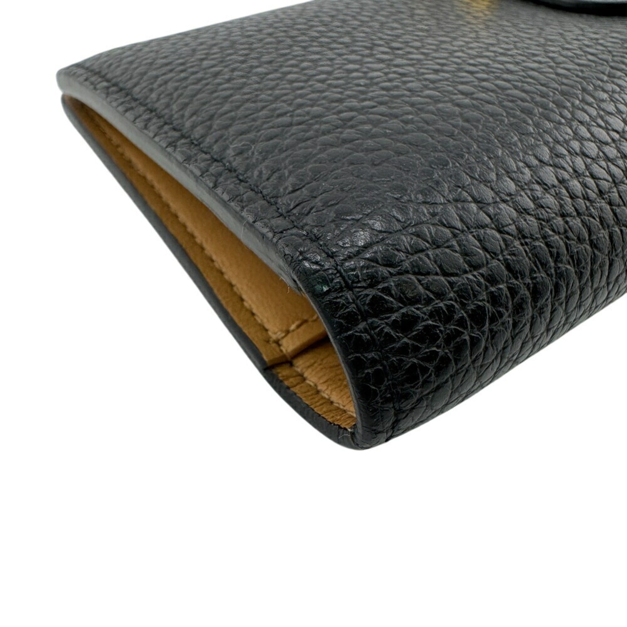 Louis Vuitton Black Leather Long Wallet