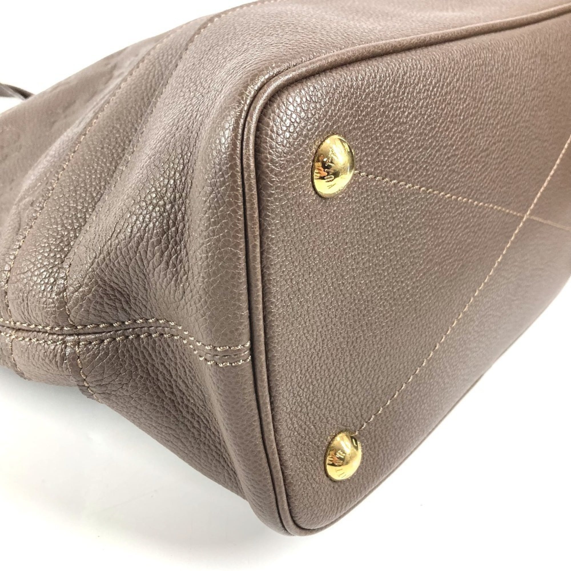 Louis Vuitton Brown Monogram Empreinte Leather Handbag Shoulder Bag Tote Bag