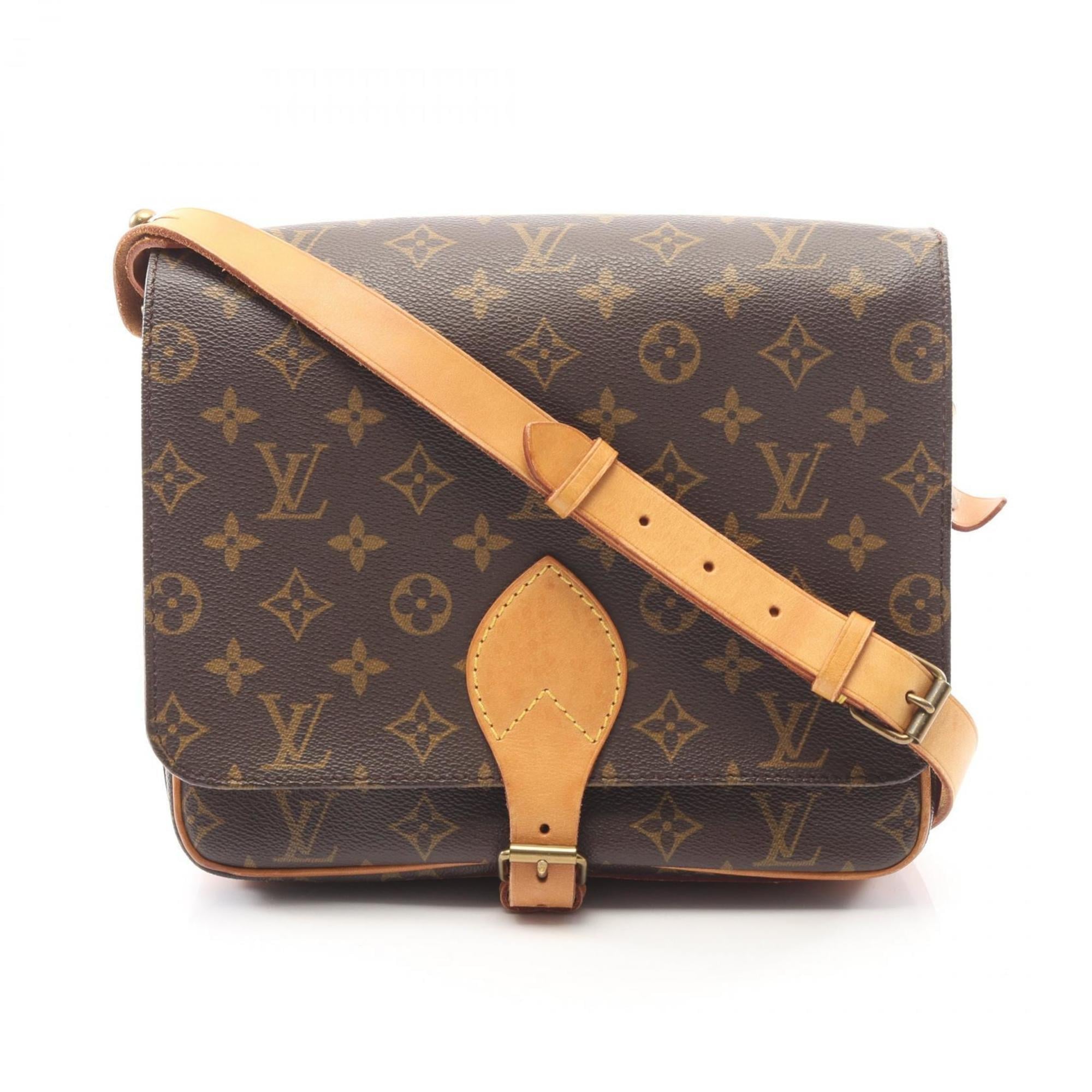 Louis Vuitton Brown Monogram Coated Canvas Leather Handbag Shoulder Bag