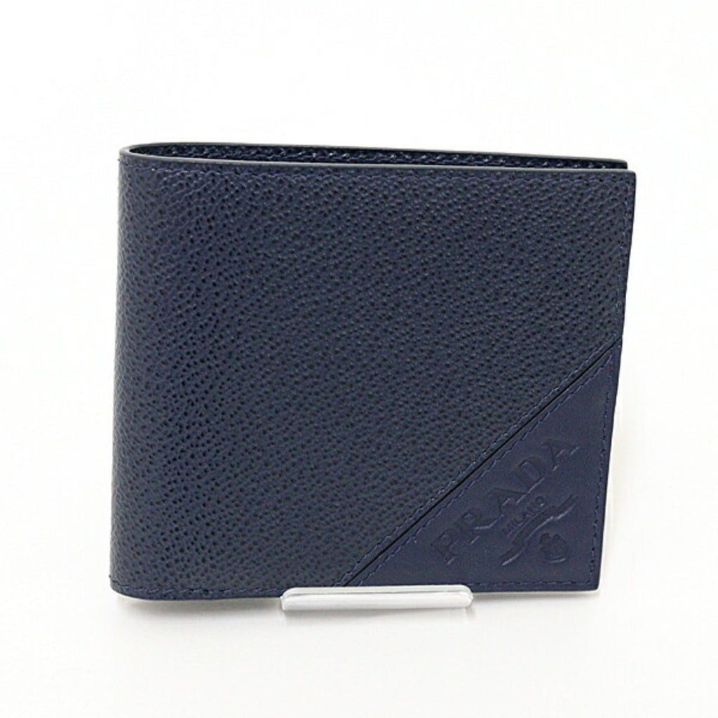 Prada Navy Saffiano Wallet (Bi-Fold)