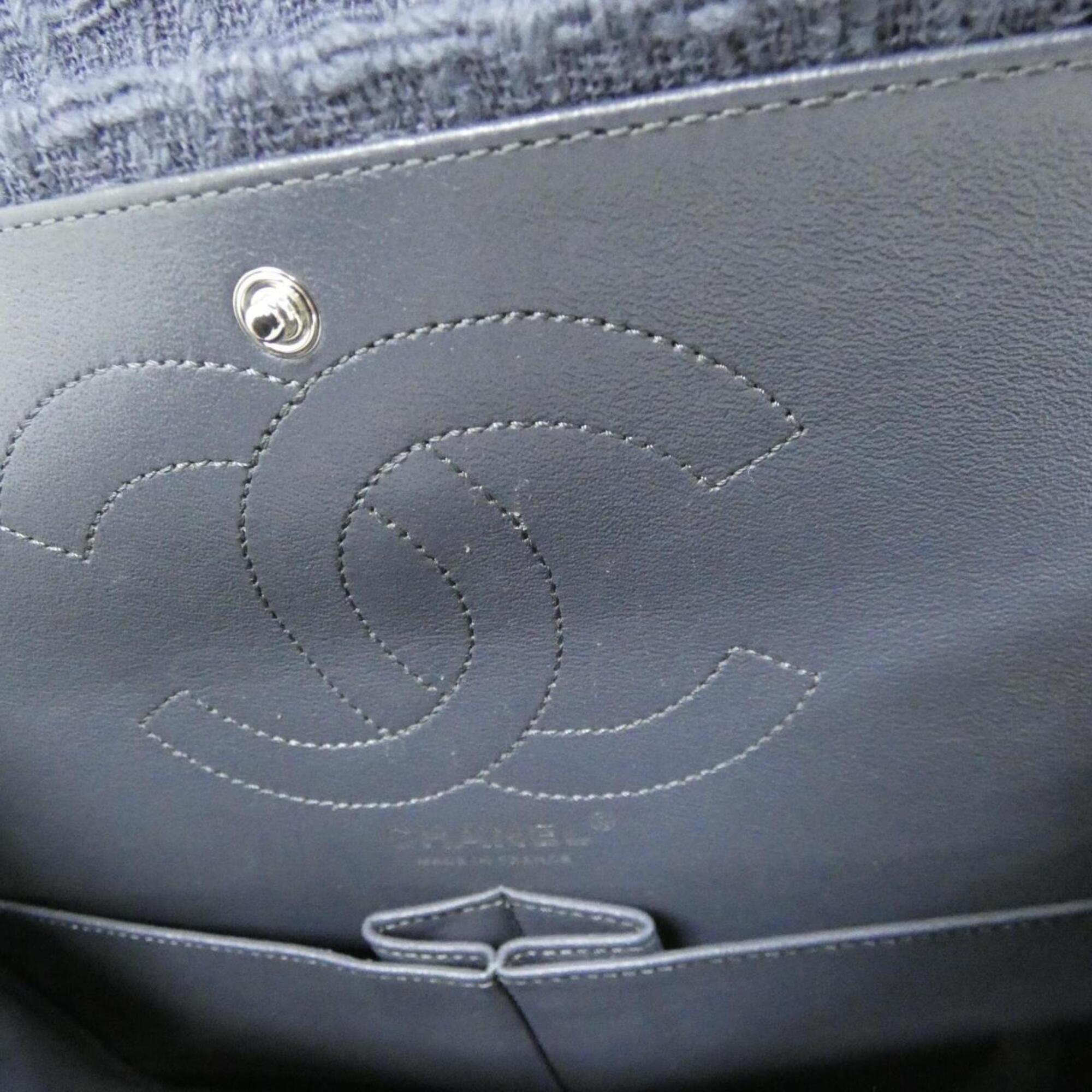Chanel Gray Tweed Shoulder Bag