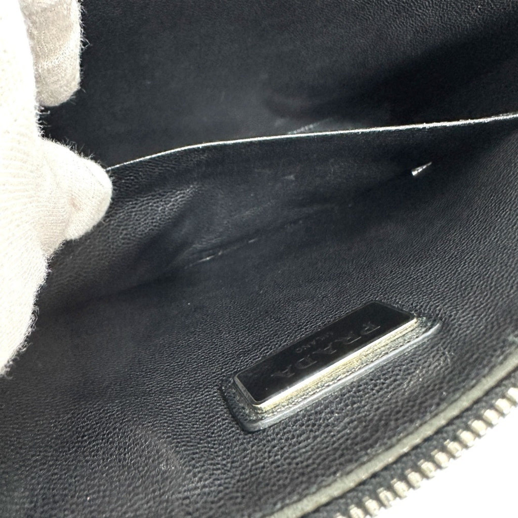 Prada Black Leather Clutch Bag