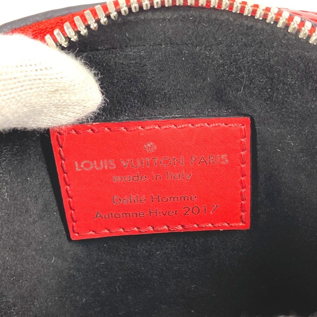 Louis Vuitton Red Color White Epi Leather Pochette Shoulder Bag