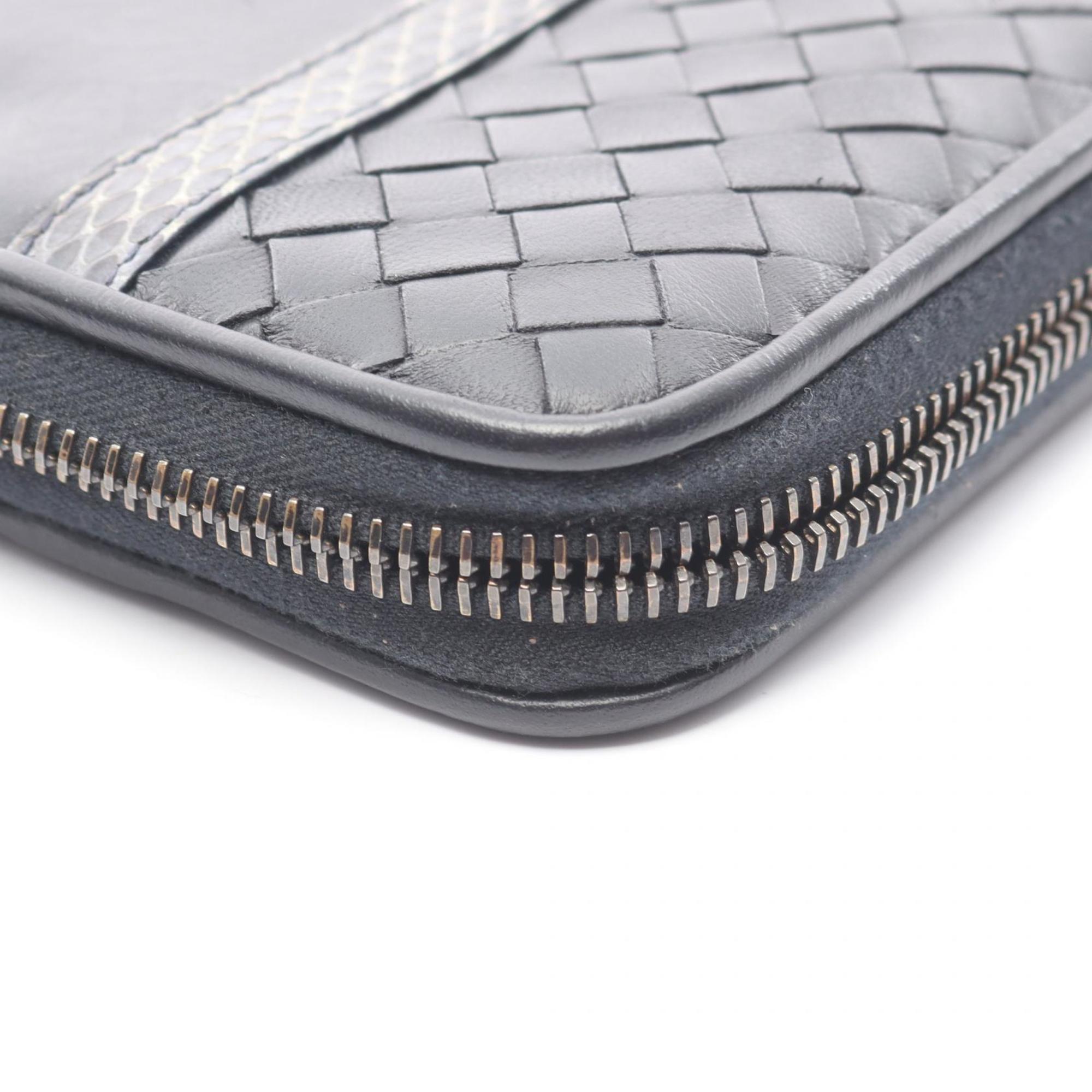 Bottega Veneta Black Leather Long Wallet (Bi-Fold)