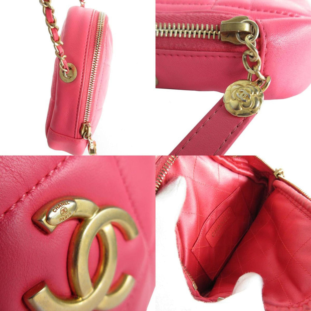 Chanel Pink Leather Shoulder Bag
