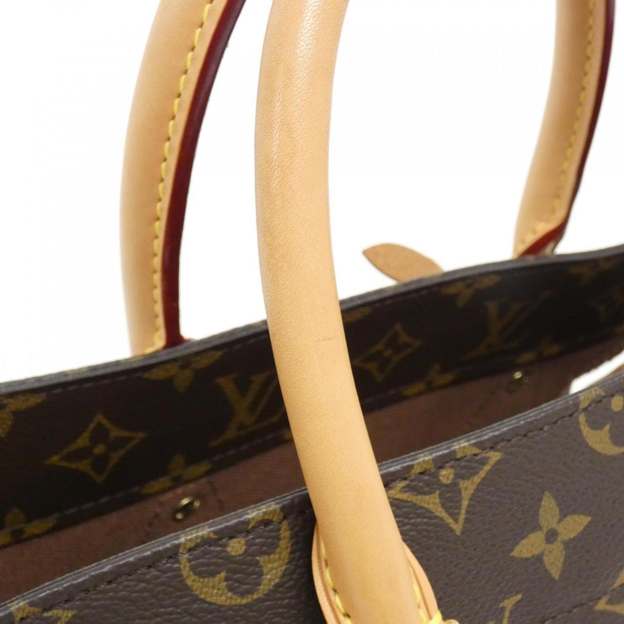 Louis Vuitton Marron Coated Canvas Handbag