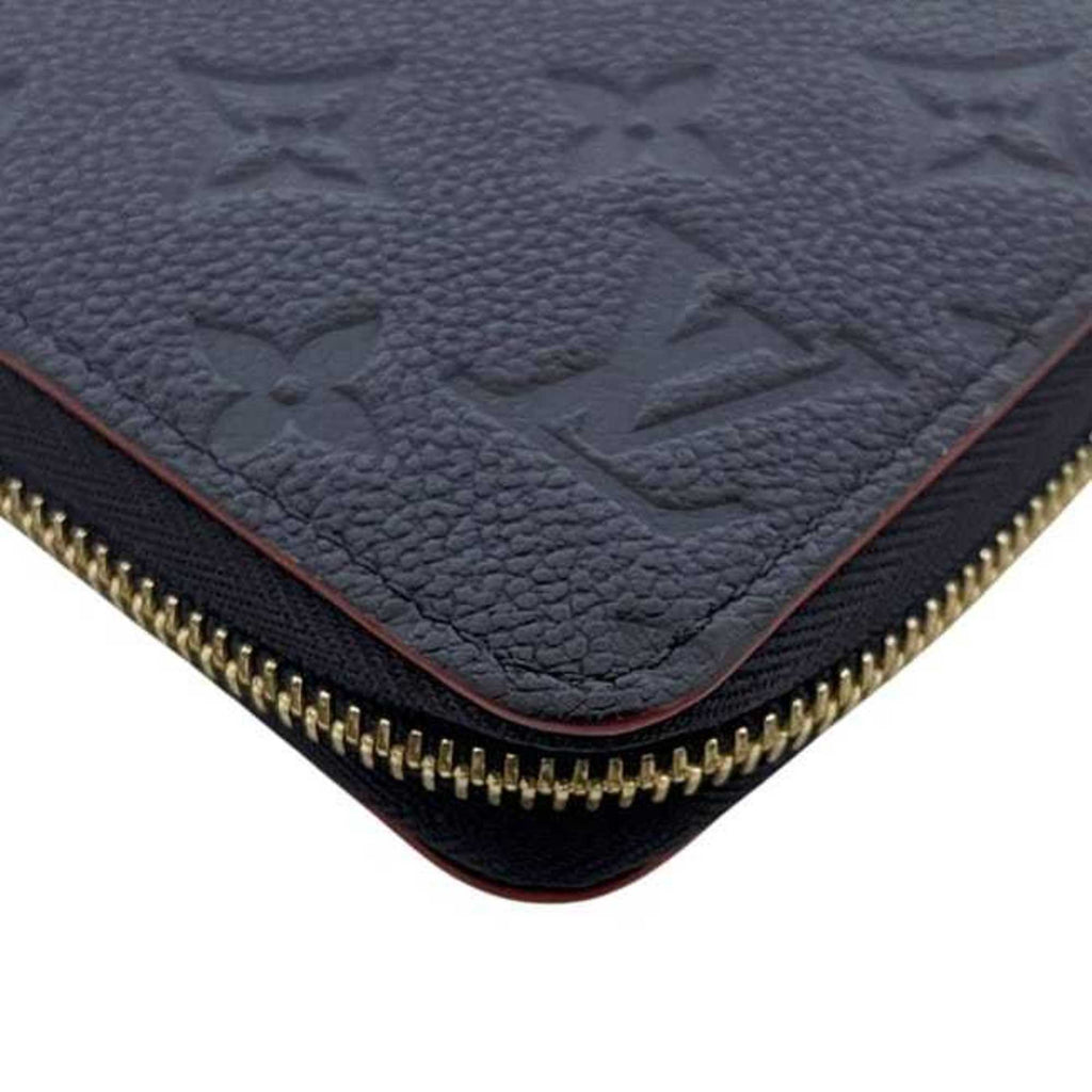 Louis Vuitton Monogram Empreinte Marine Rouge Navy Leather Long Wallet