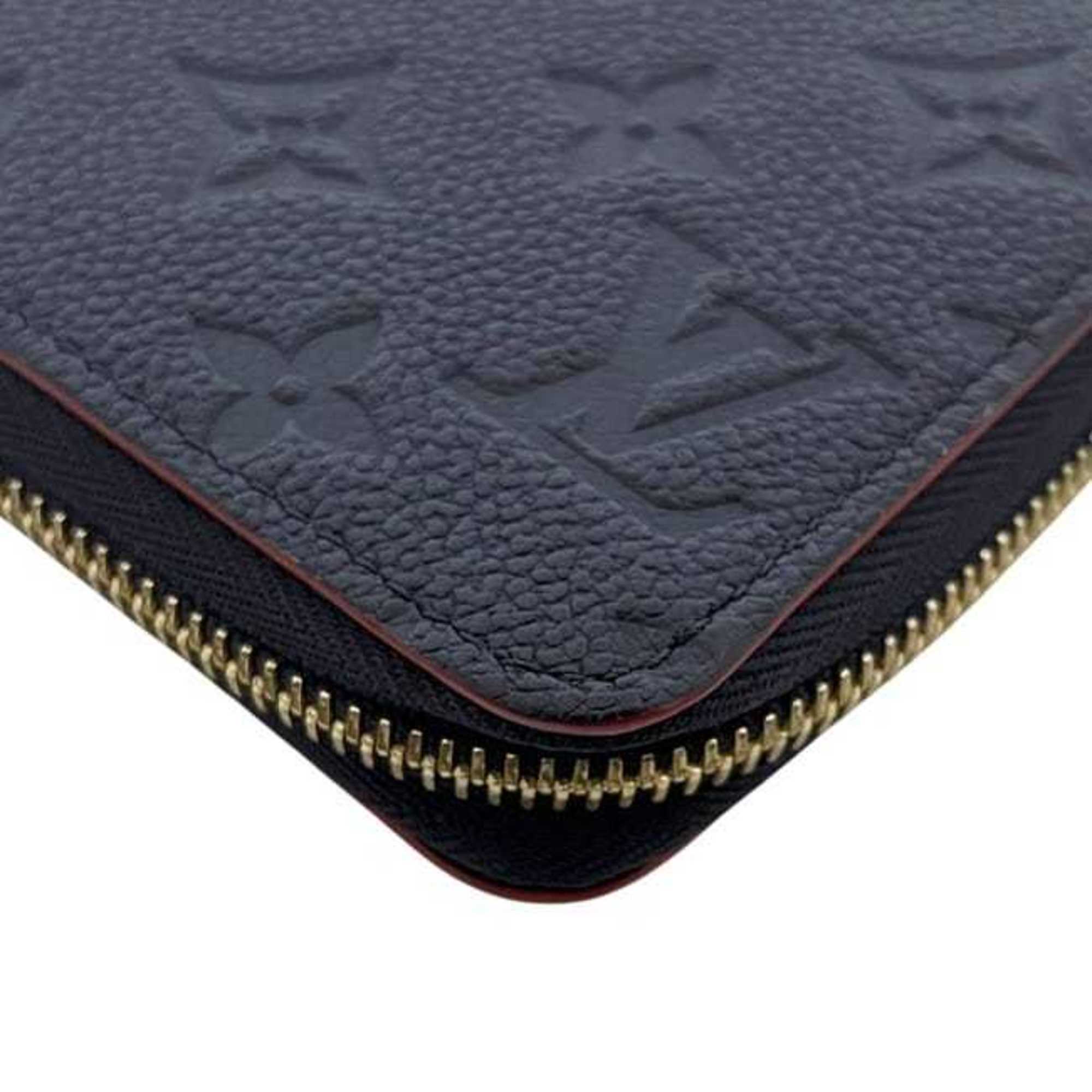 Louis Vuitton Monogram Empreinte Marine Rouge Navy Leather Long Wallet