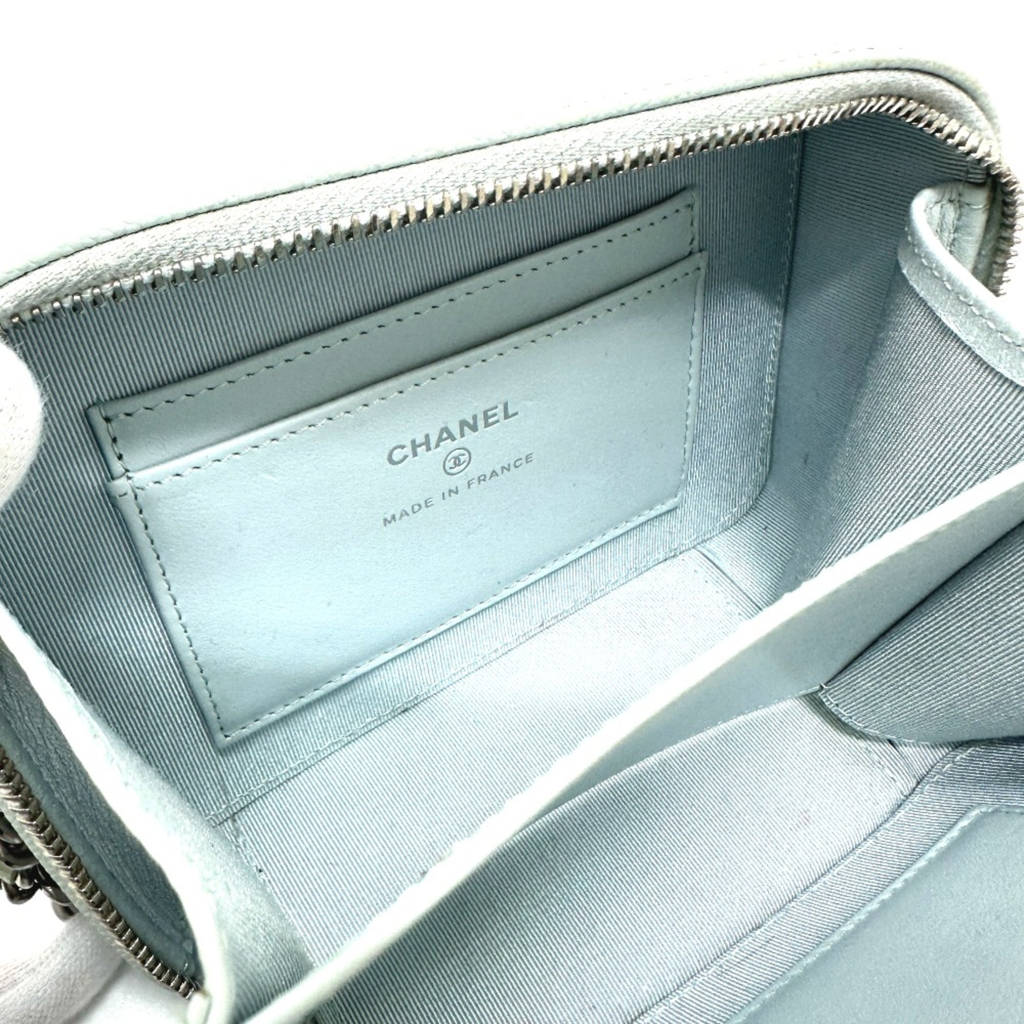 Chanel Blue Leather Shoulder Bag