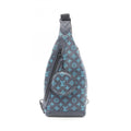 Louis Vuitton Blue Gray Monogram Shadow Leather Fanny Pack Sling Bag