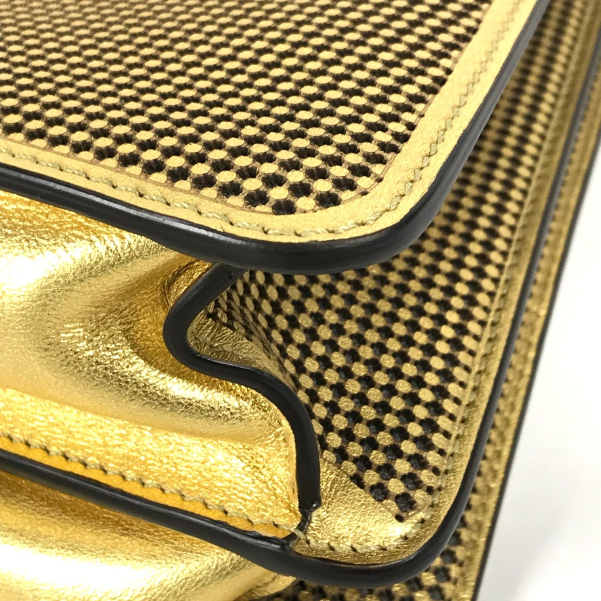 Fendi Gold Leather Handbag