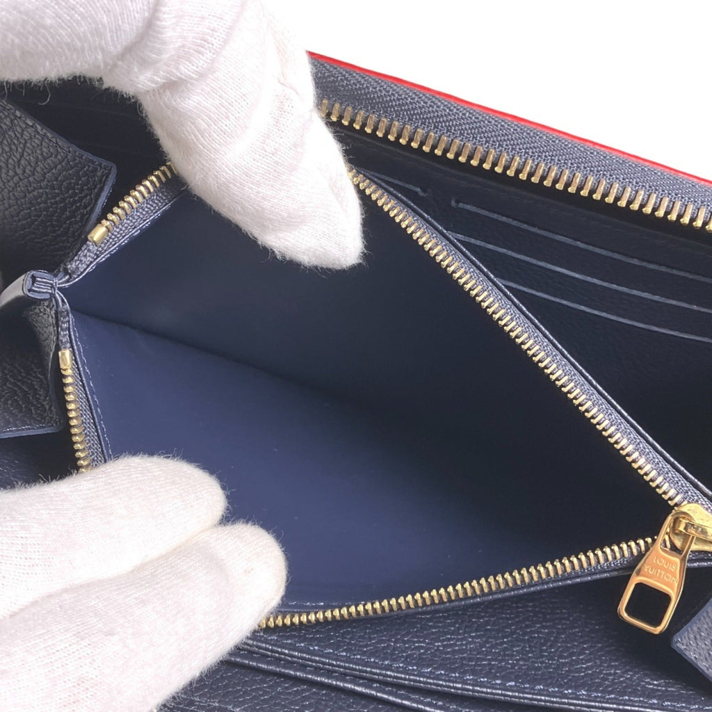 Louis Vuitton Marine Rouge Monogram Empreinte Long Wallet