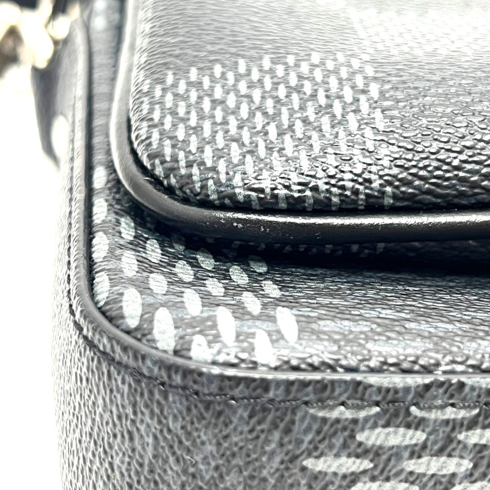 Louis Vuitton Black Galle Damier Graphite Shoulder Bag