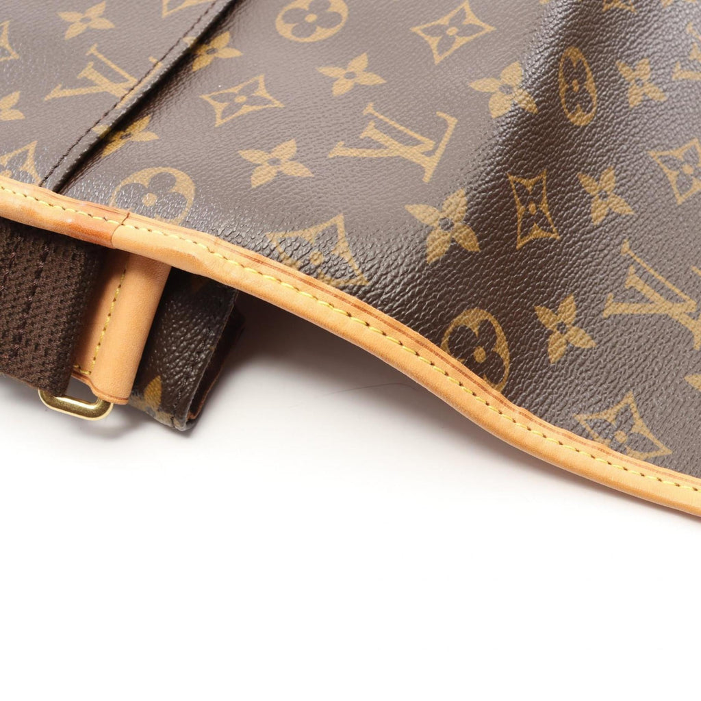 Louis Vuitton Brown Coated Canvas Monogram Leather Handbag Shoulder Bag