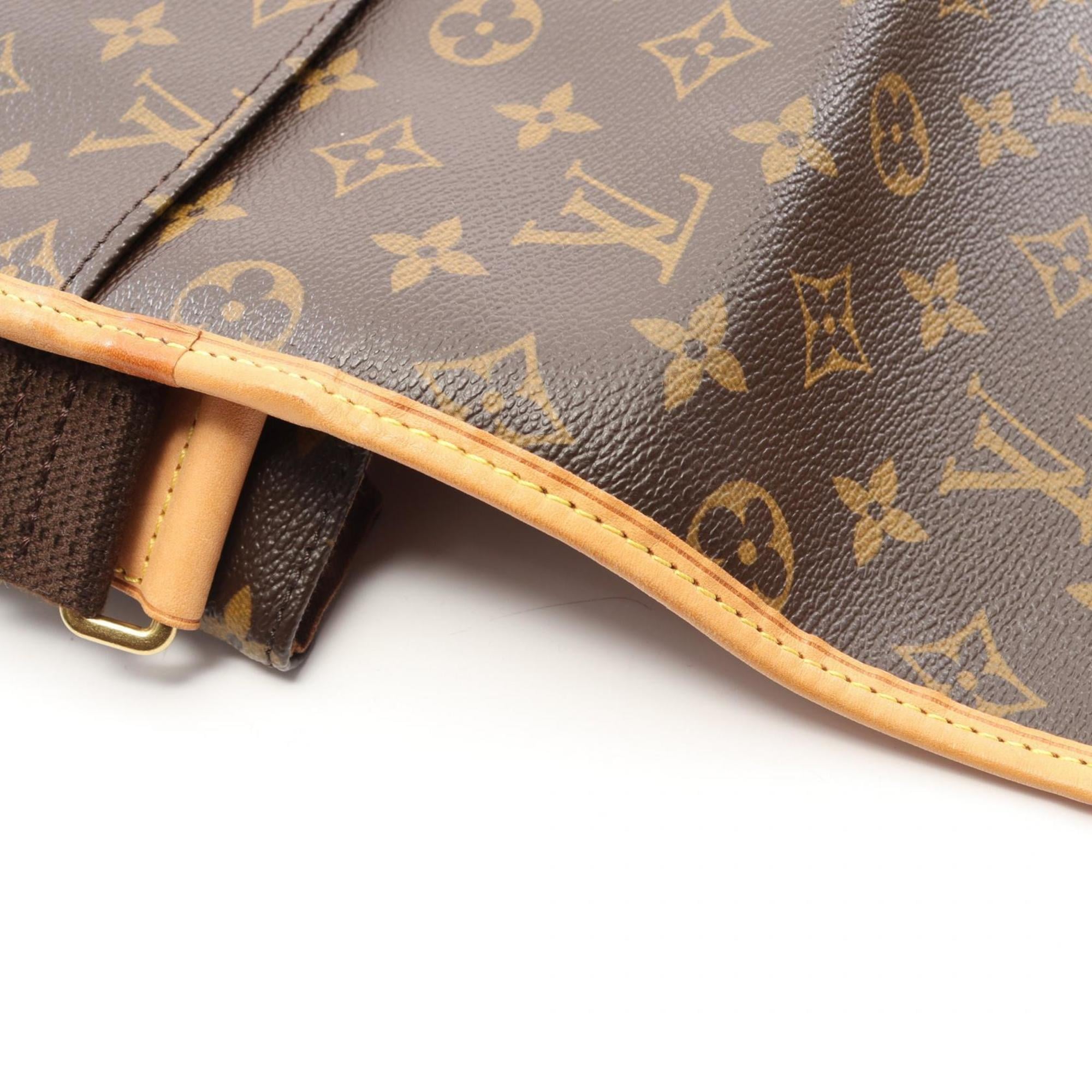 Louis Vuitton Brown Coated Canvas Monogram Leather Handbag Shoulder Bag