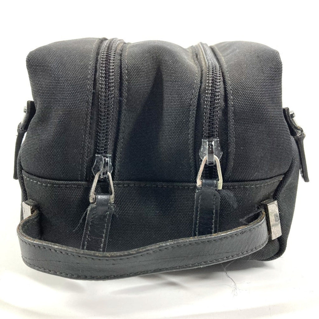 Gucci Black Canvas Leather Clutch Bag Pouch (Pre-Owned)