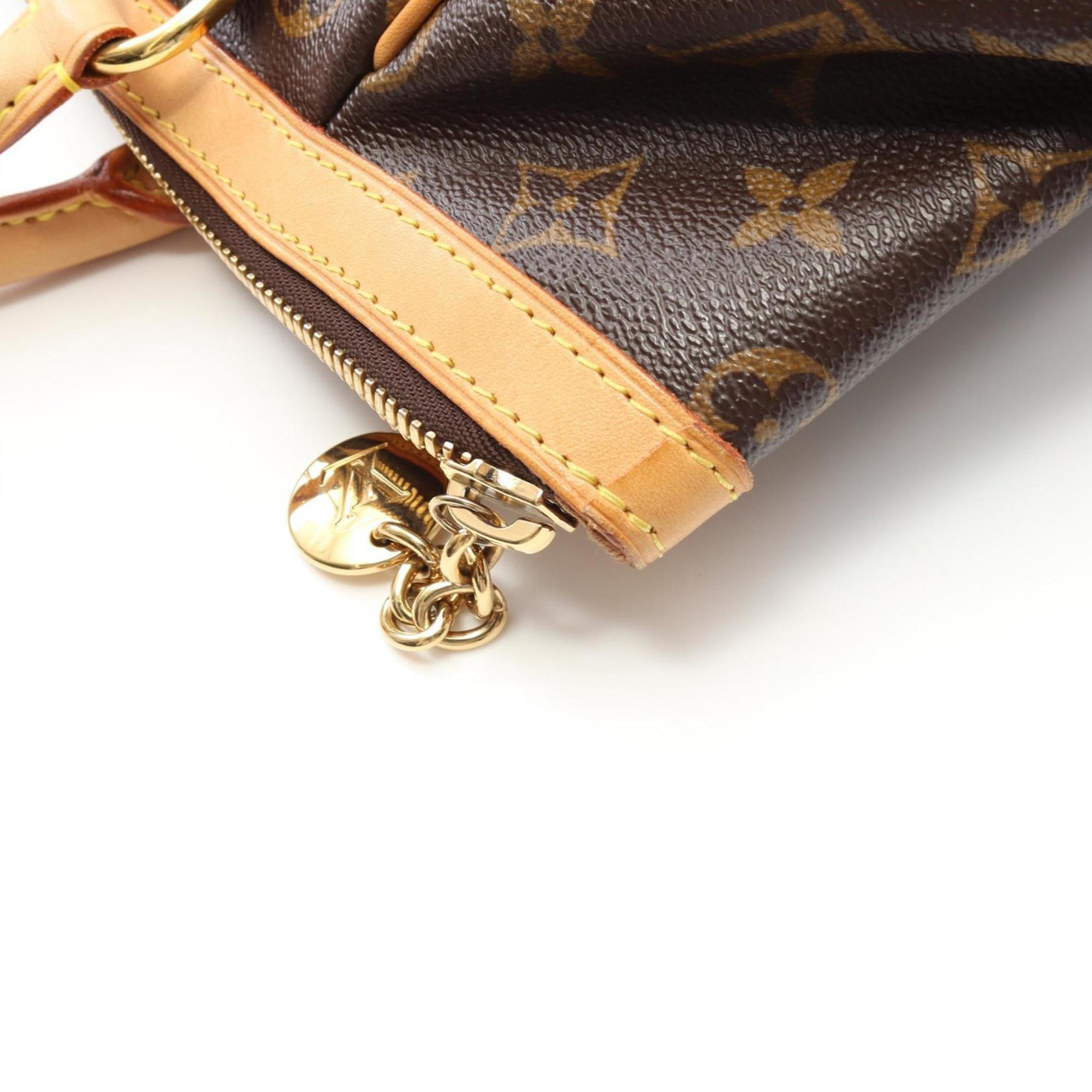 Louis Vuitton Brown Coated Canvas Leather Handbag