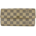 Louis Vuitton White Damier Azur Canvas Long Wallet (Tri-Fold)