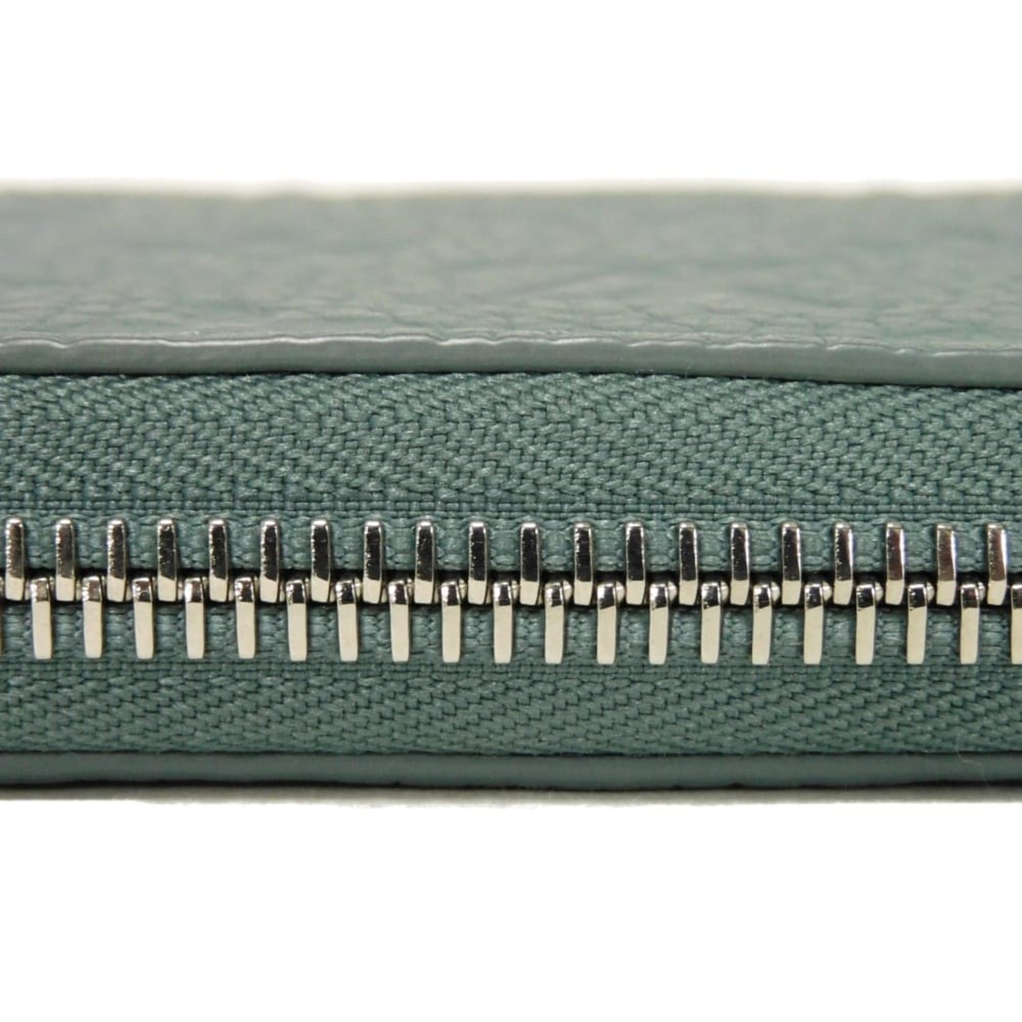 Louis Vuitton Green Leather Long Wallet