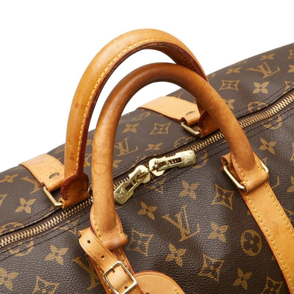 Louis Vuitton Monogram Brown Pvc Leather Boston Bag Shoulder Bag
