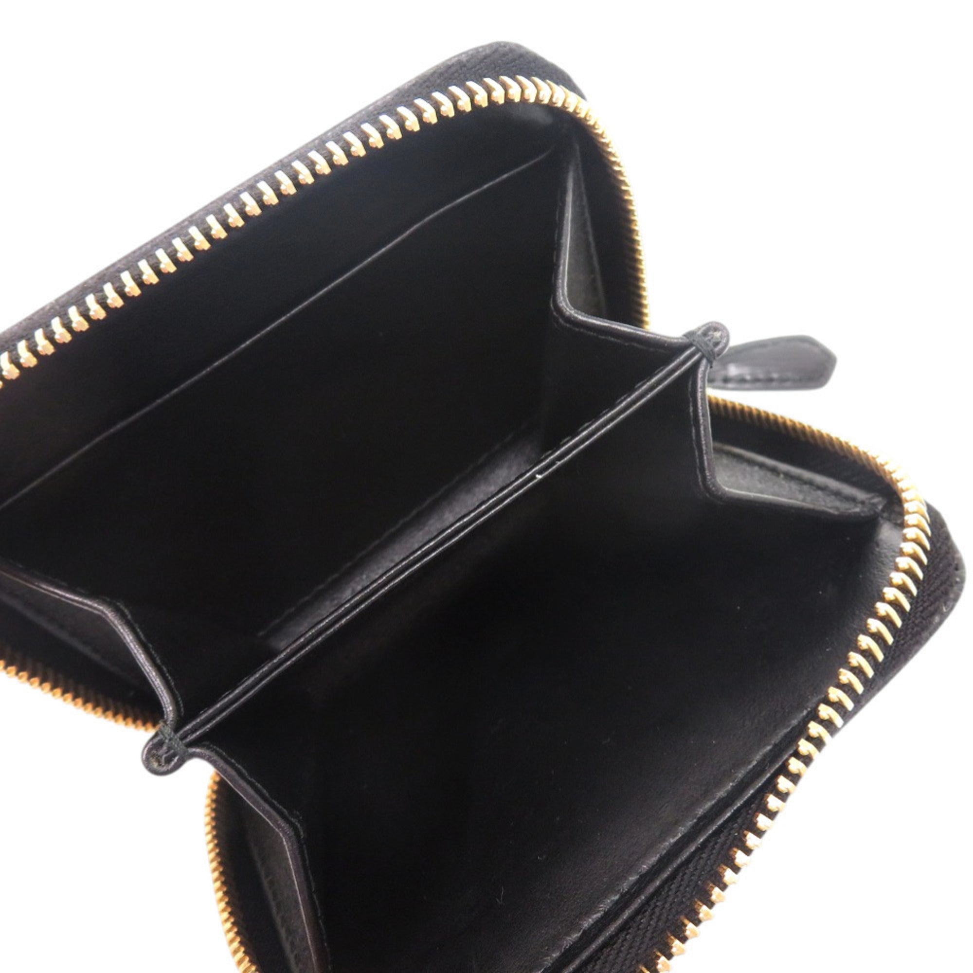 Prada Black Leather Coin Purse/Coin Case