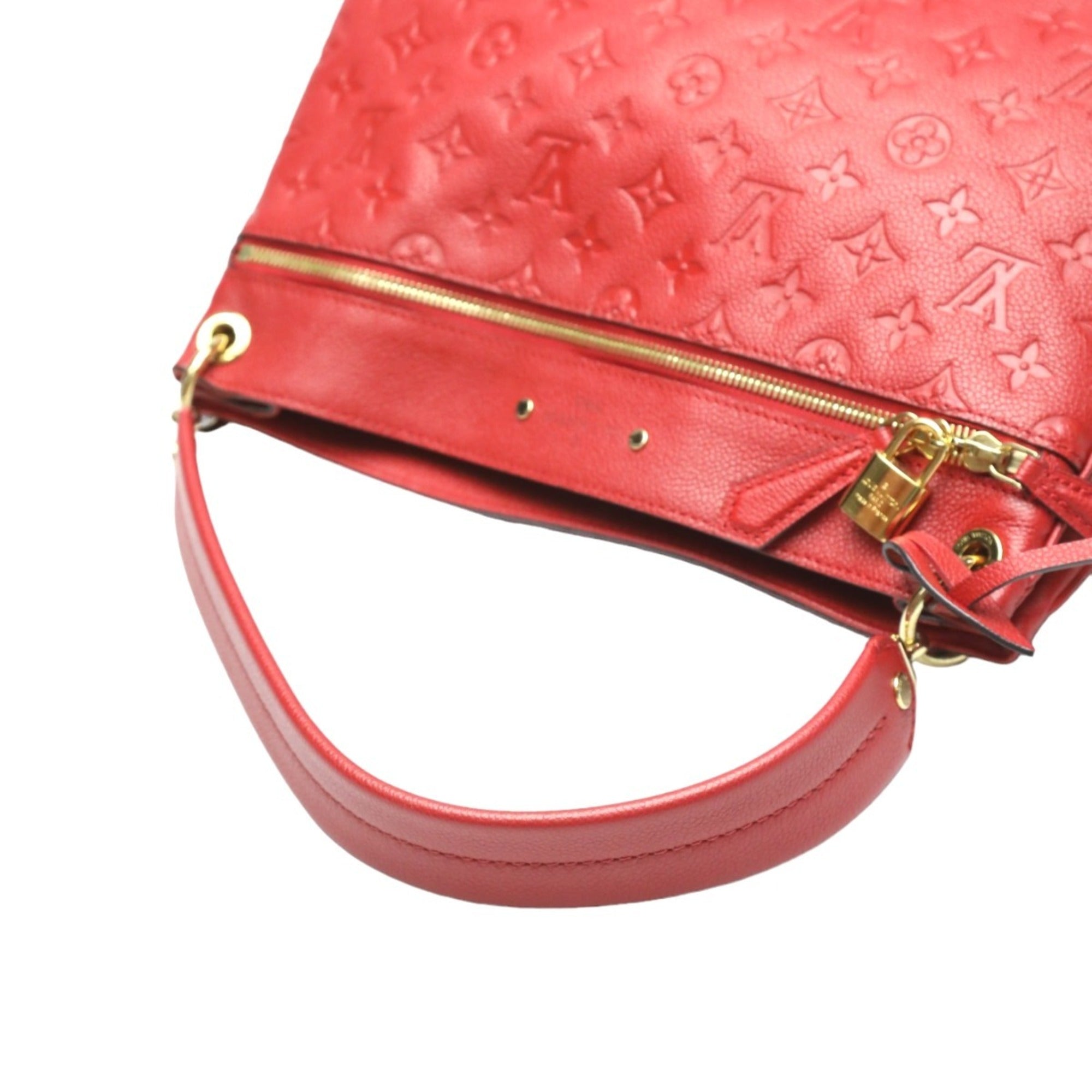 Louis Vuitton Red Color Monogram Empreinte Handbag