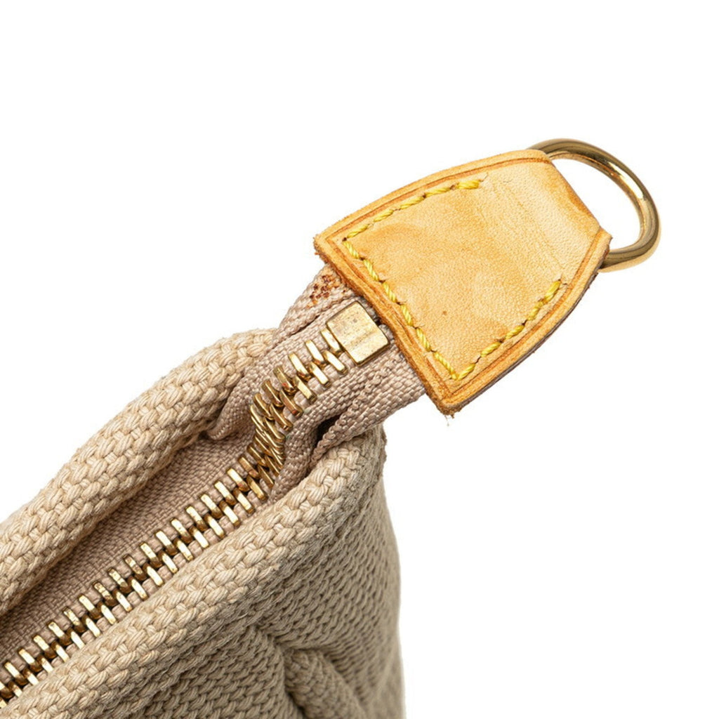 Louis Vuitton Antigua Beige Red Color Canvas Handbag