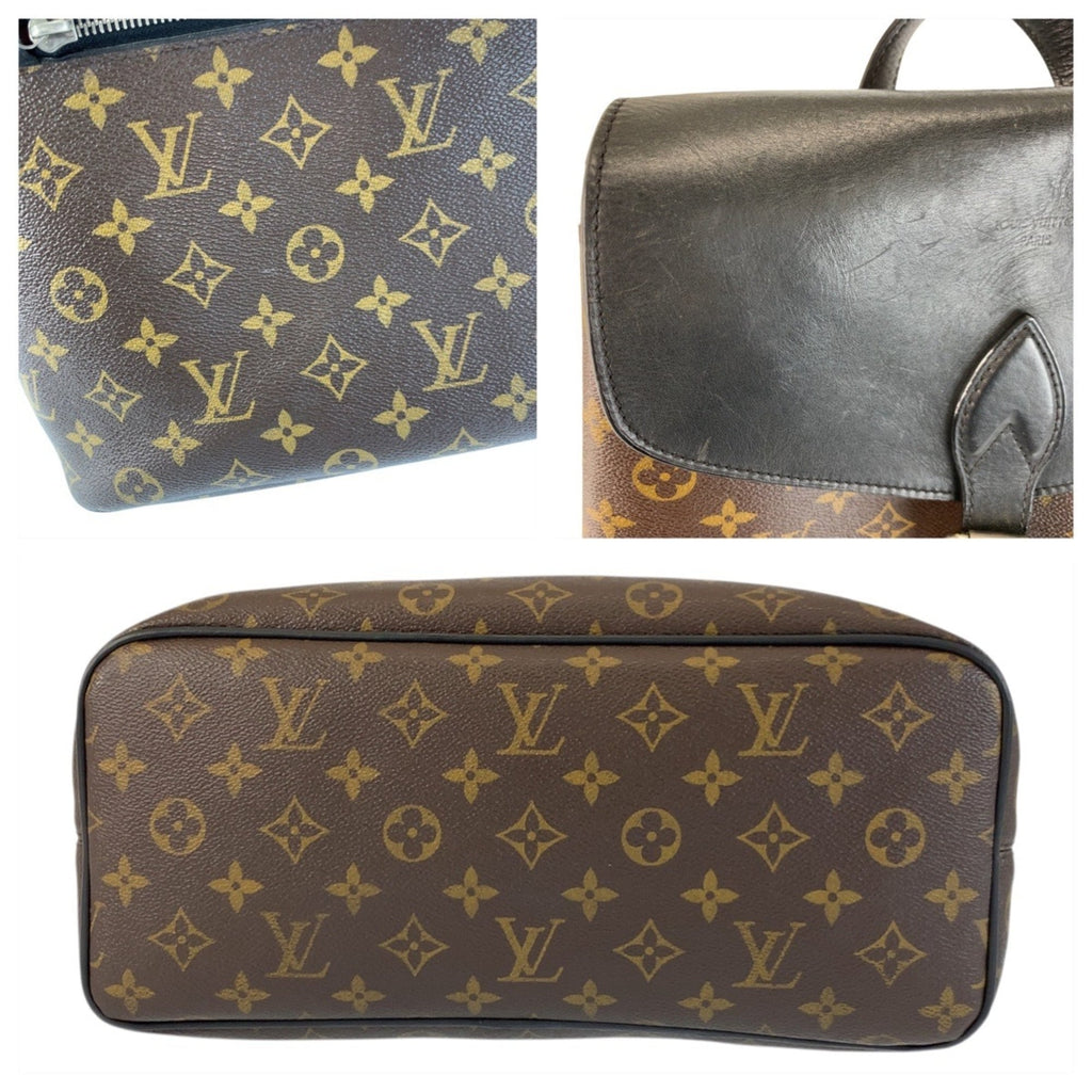 Louis Vuitton Black Brown Monogram Macassar Monogram Backpack