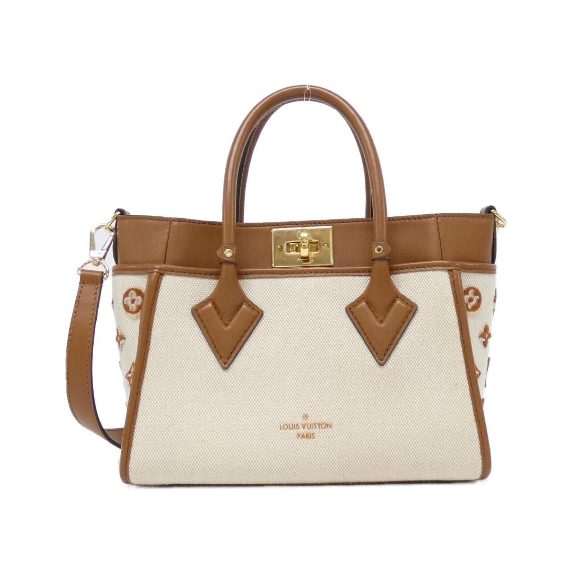 Louis Vuitton Natural Canvas Leather Handbag