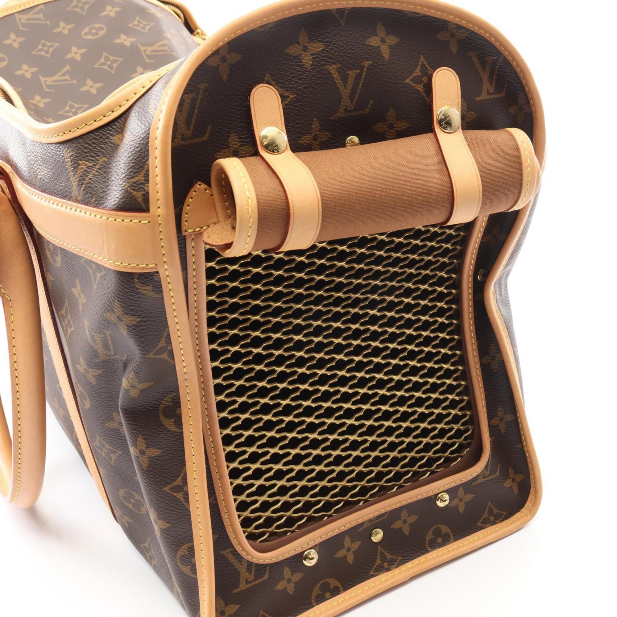 Louis Vuitton Brown Monogram Coated Canvas Leather Boston Bag