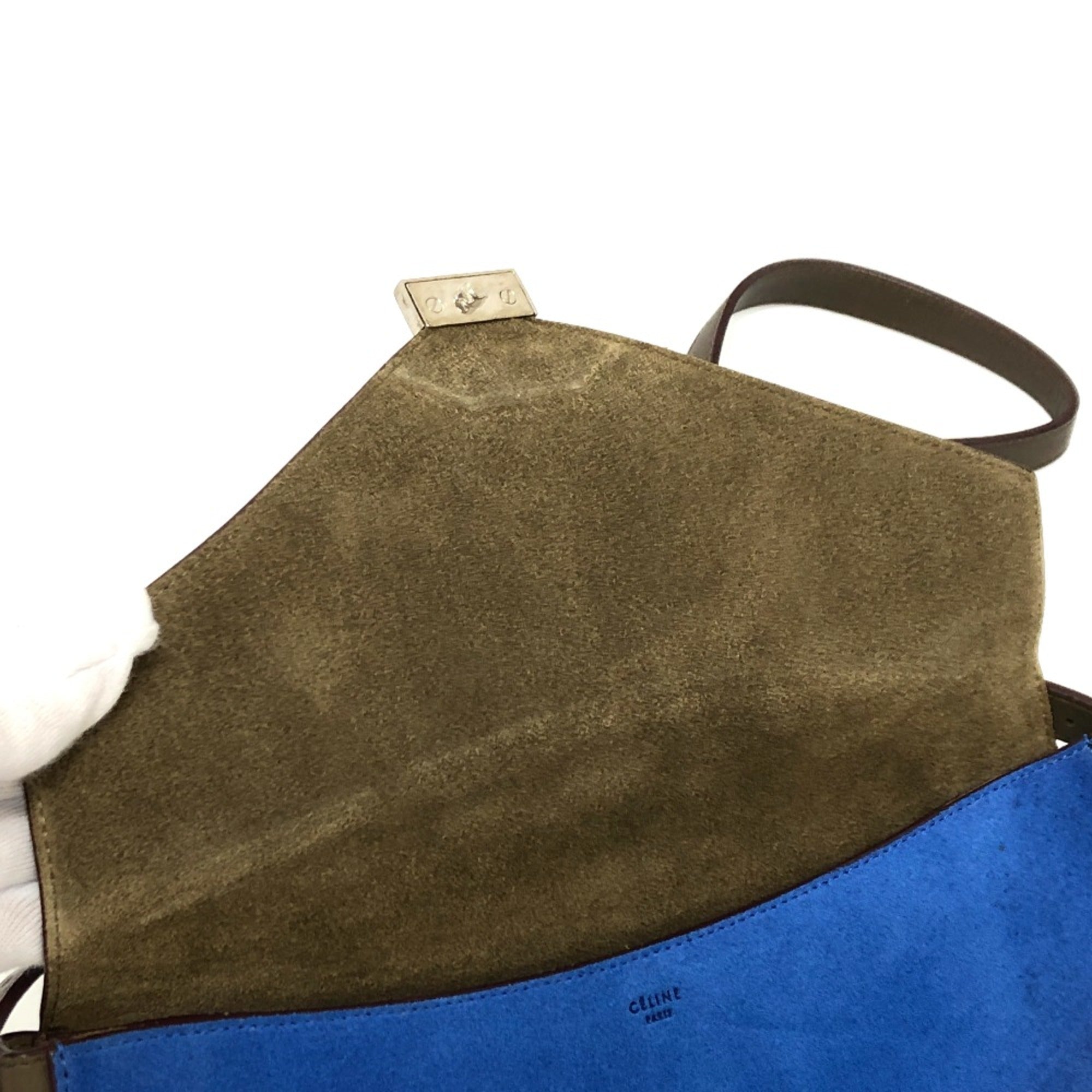 Celine Brown Leather Shoulder Bag