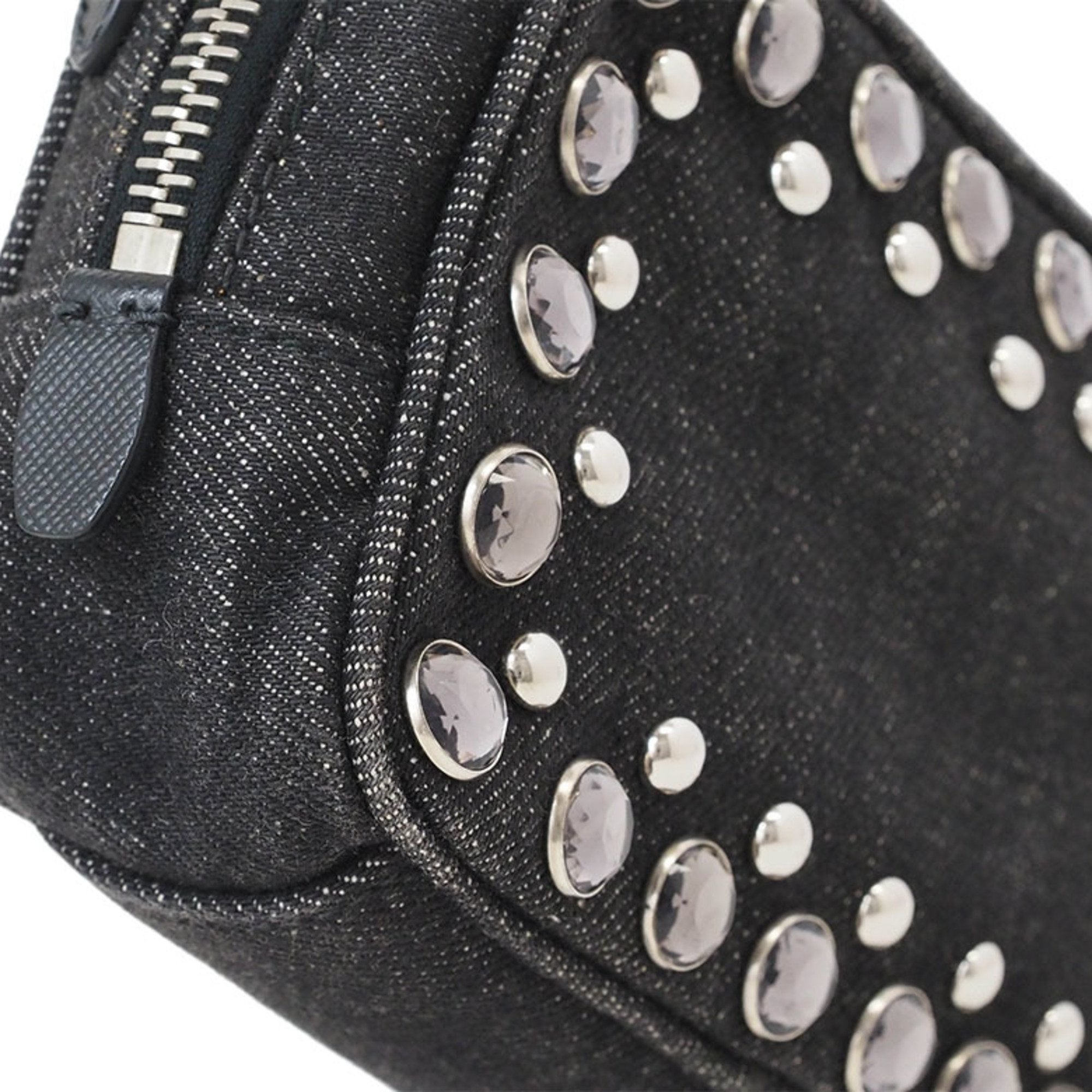 Prada Black Cotton Pochette Pouch Shoulder Bag