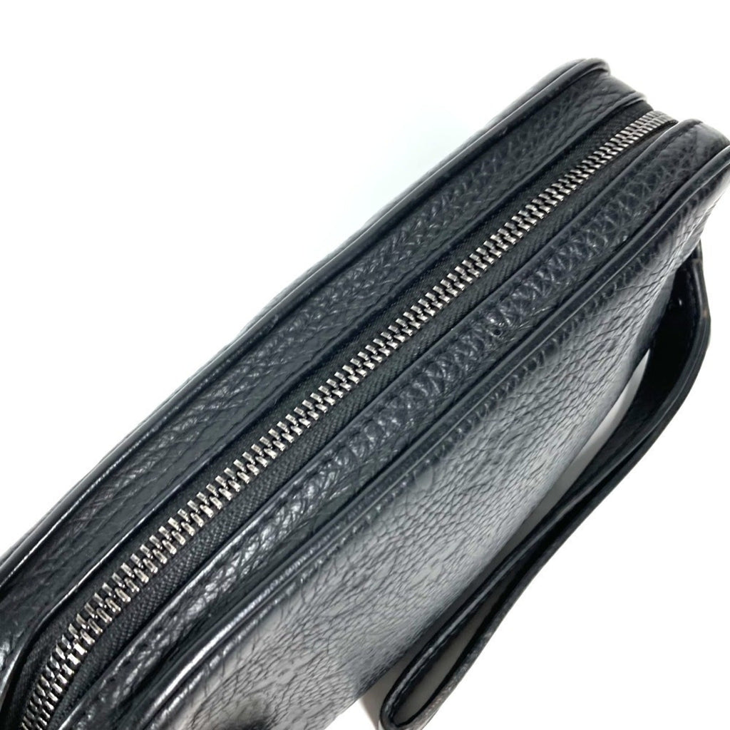 Louis Vuitton Black Noir Leather Clutch Bag Pouch
