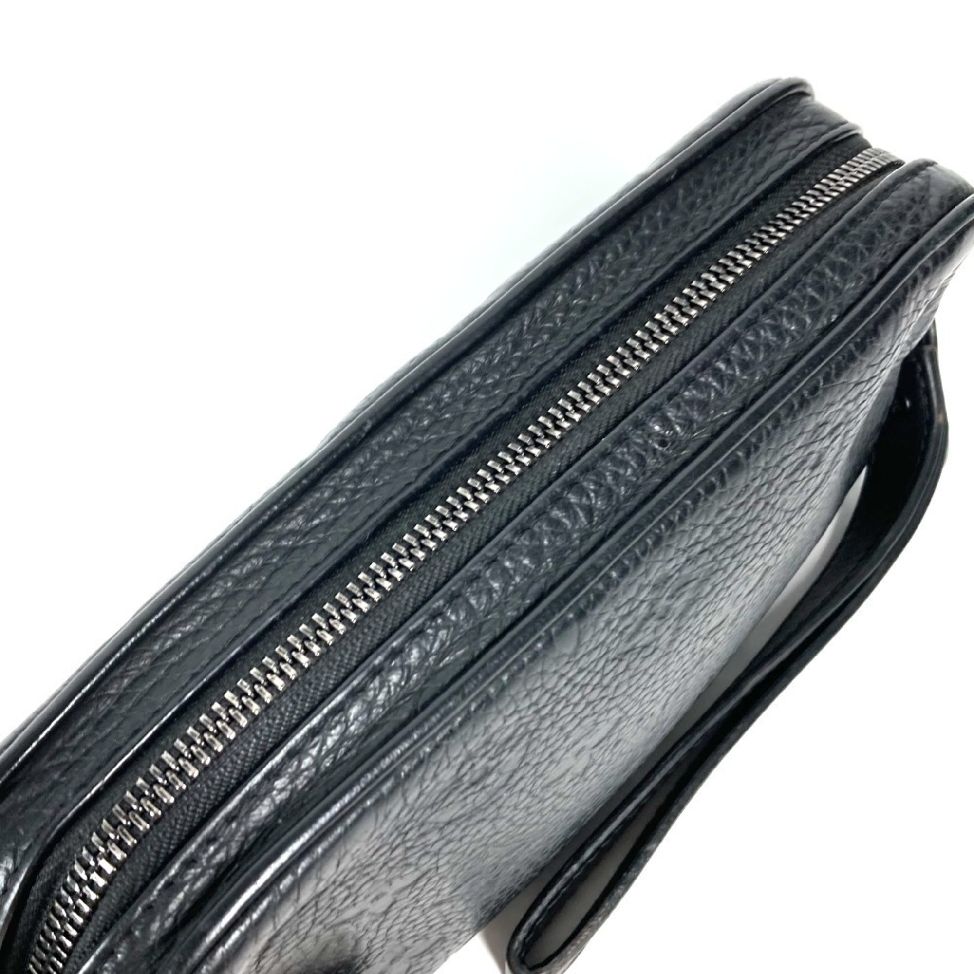 Louis Vuitton Black Noir Leather Clutch Bag Pouch