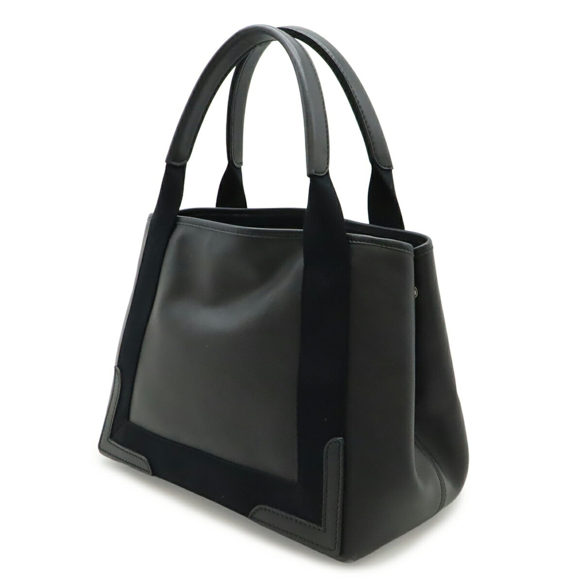Balenciaga Black Leather Handbag Pouch Tote