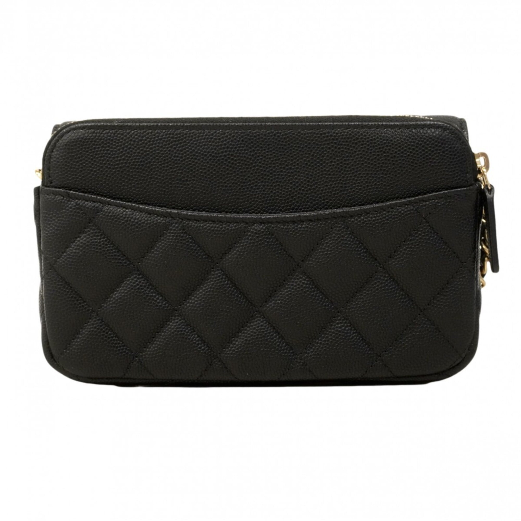 Chanel Black Grained Calfskin Shoulder Bag