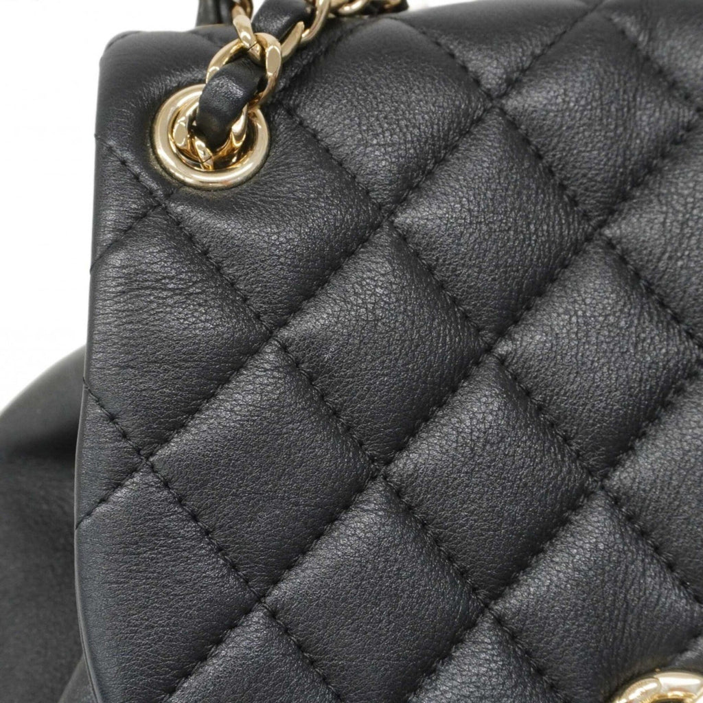Chanel Black Leather Backpack