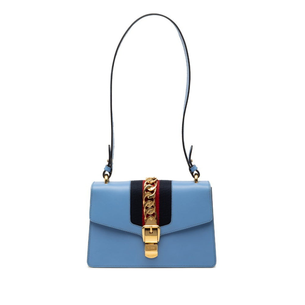 Gucci Blue Leather Shoulder Bag (Pre-Owned)