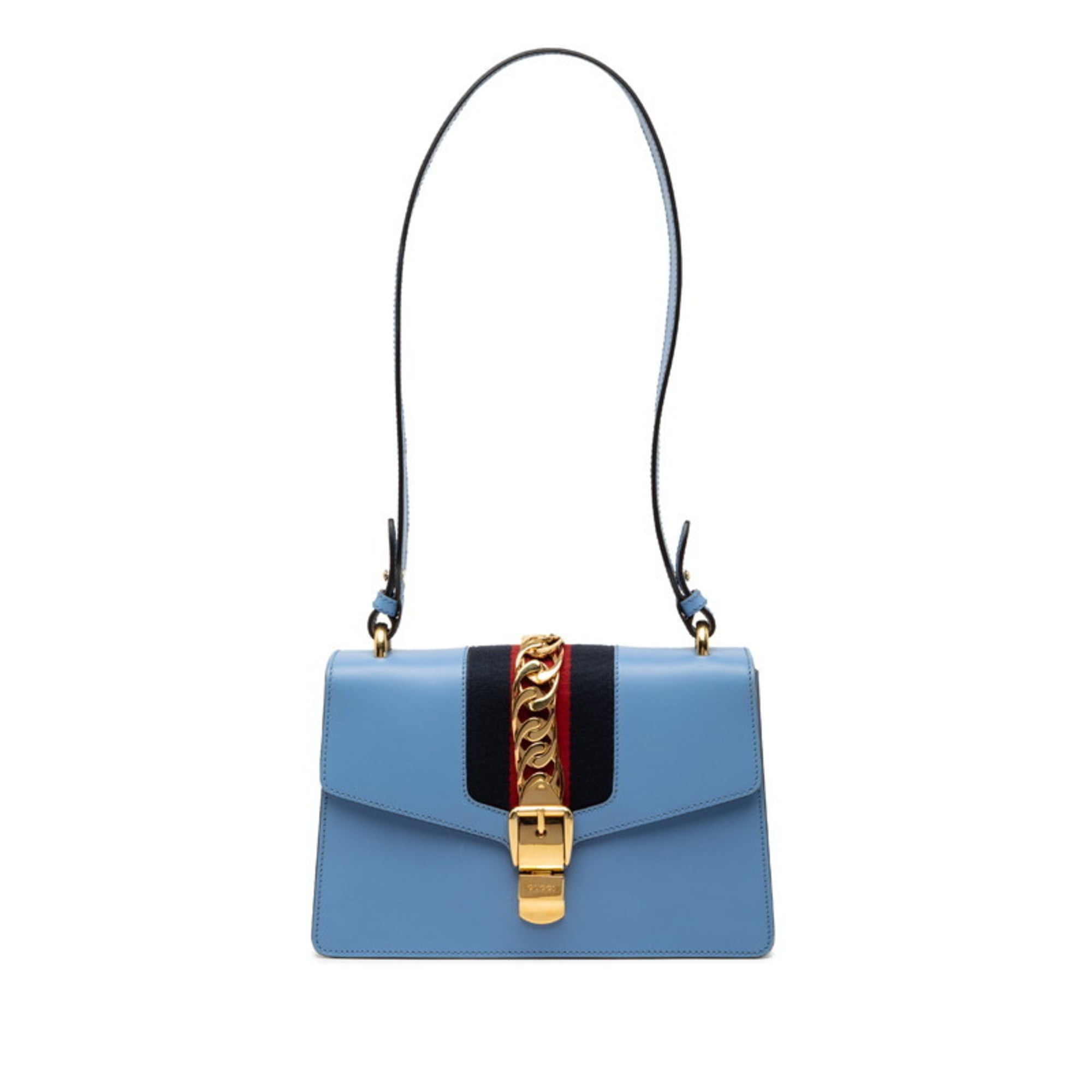 Gucci Blue Leather Shoulder Bag (Pre-Owned)