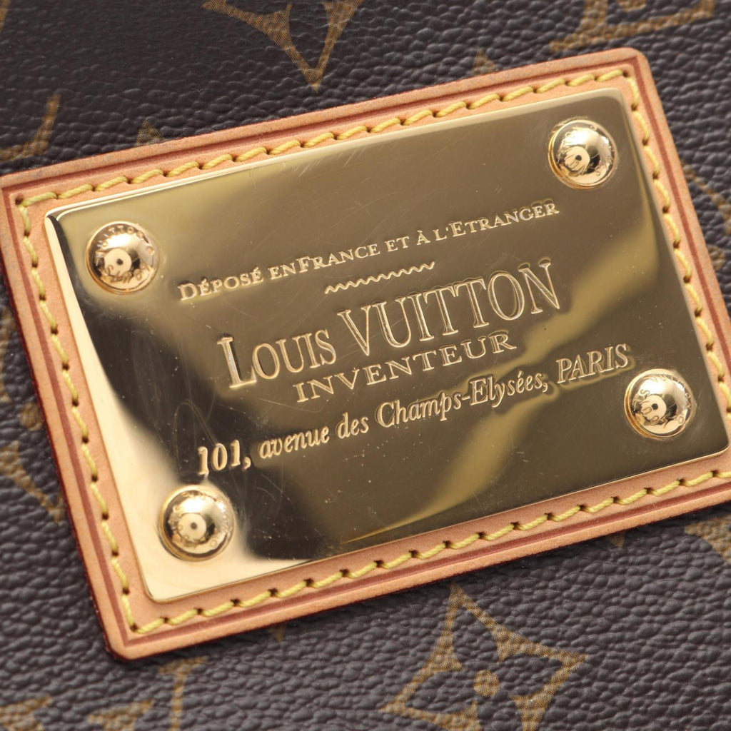 Louis Vuitton Brown Coated Canvas Leather Shoulder Bag