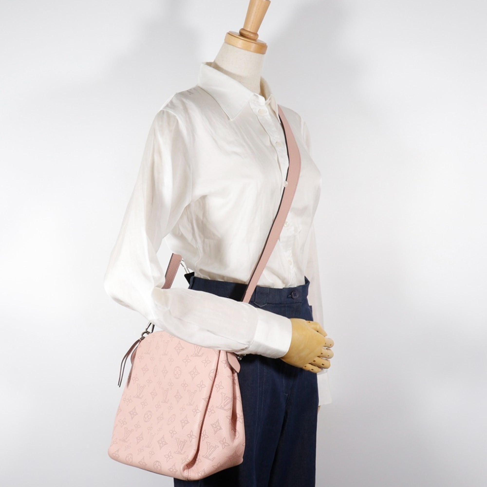 Louis Vuitton Magnolia Pink Mahina Leather Monogram Shoulder Bag