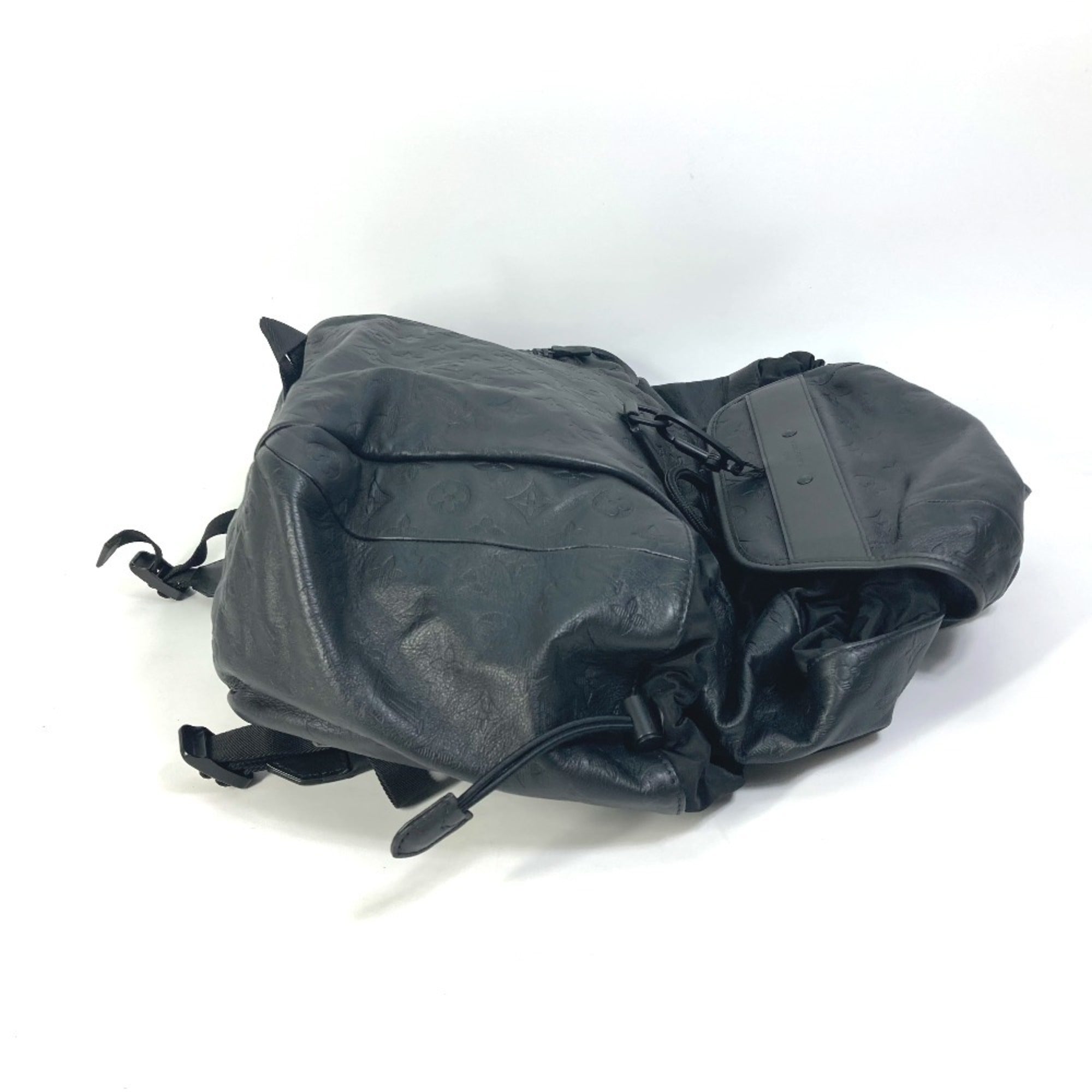 Louis Vuitton Black Leather Backpack
