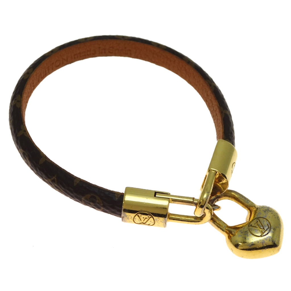 Louis Vuitton Monogram Brown Metal Monogram Charm Bracelet