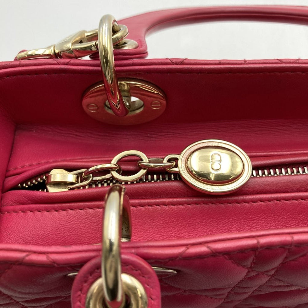 Christian Dior Pink Leather Handbag Shoulder Bag (Pre-Owned)